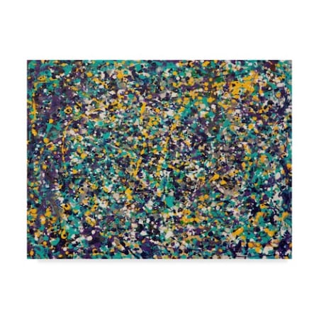 Hilary Winfield 'Spin Yellow Blue' Canvas Art,14x19